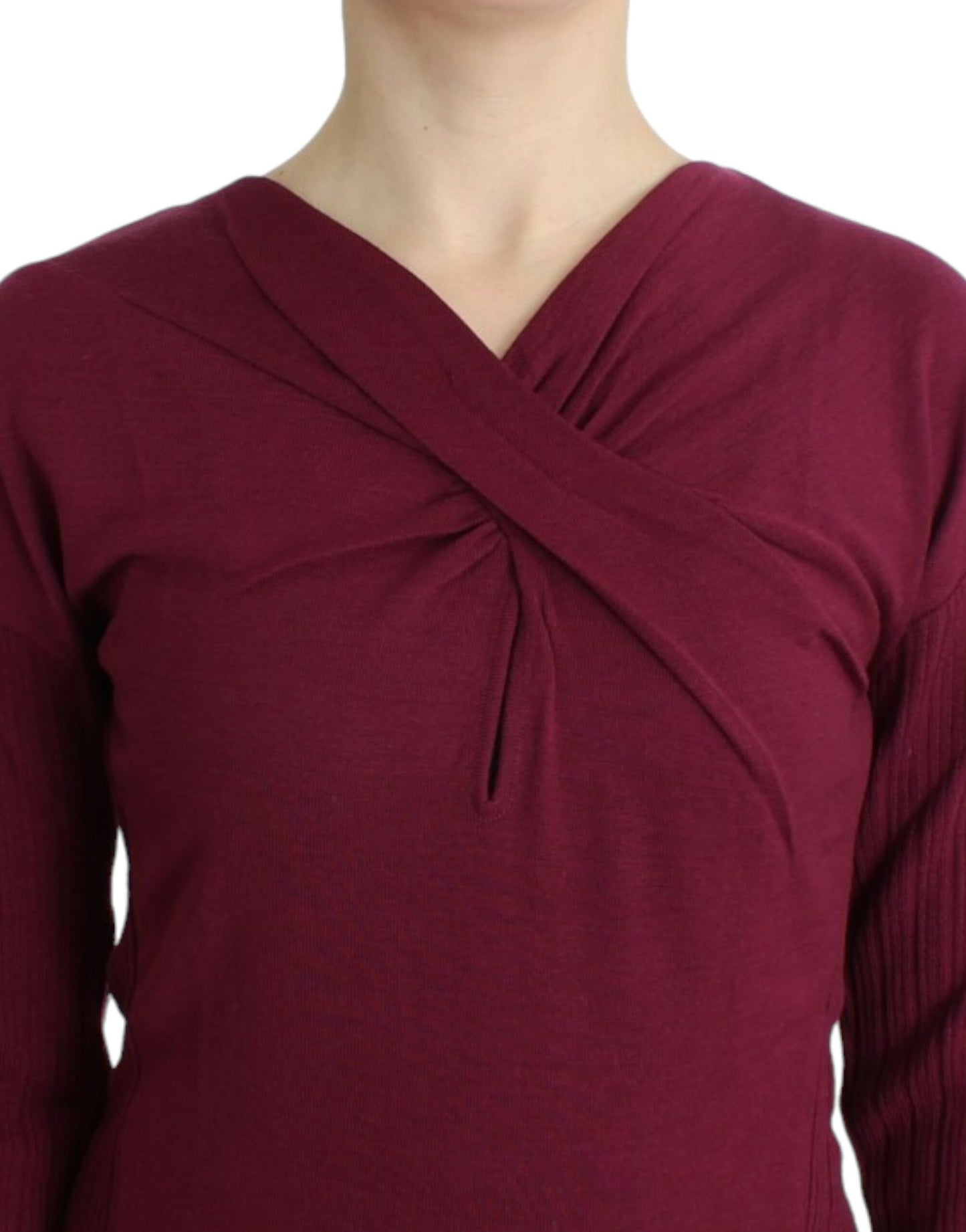 Cavalli Purple knitted wool sweater Cavalli