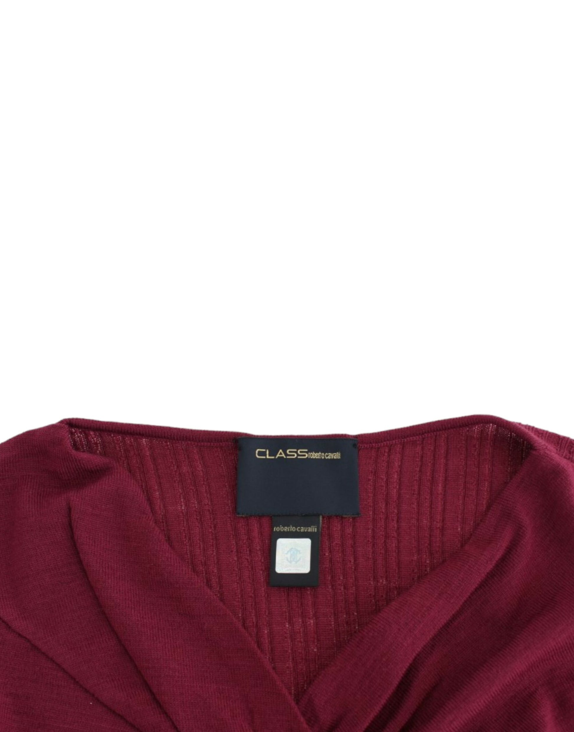 Cavalli Purple knitted wool sweater Cavalli