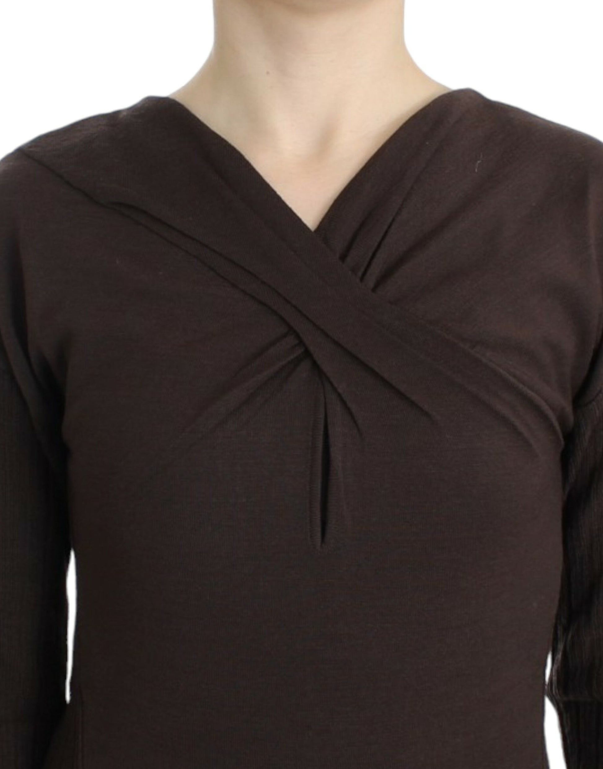 Cavalli Brown knitted wool sweater Cavalli