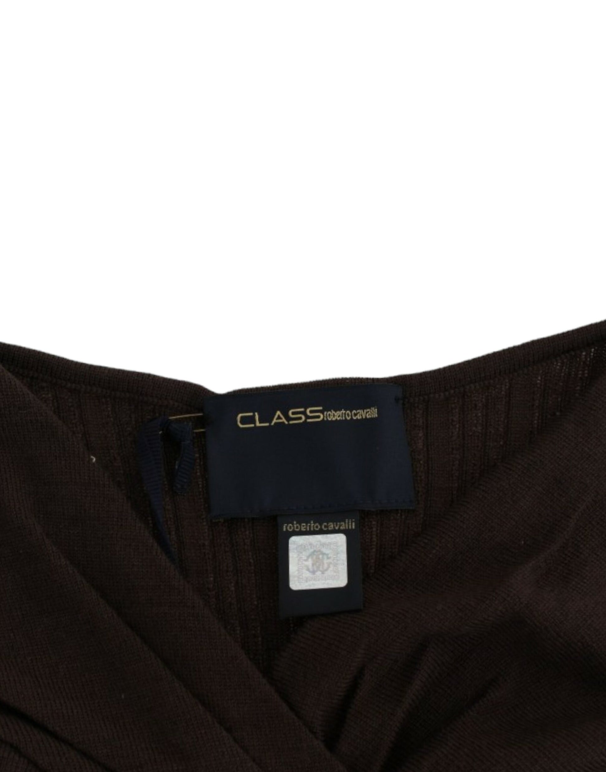 Cavalli Brown knitted wool sweater Cavalli