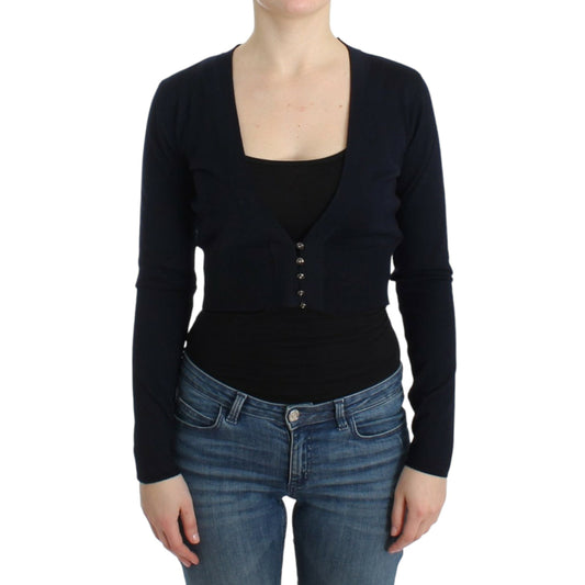 Cavalli Black cropped wool cardigan Cavalli