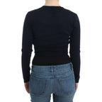 Cavalli Black cropped wool cardigan