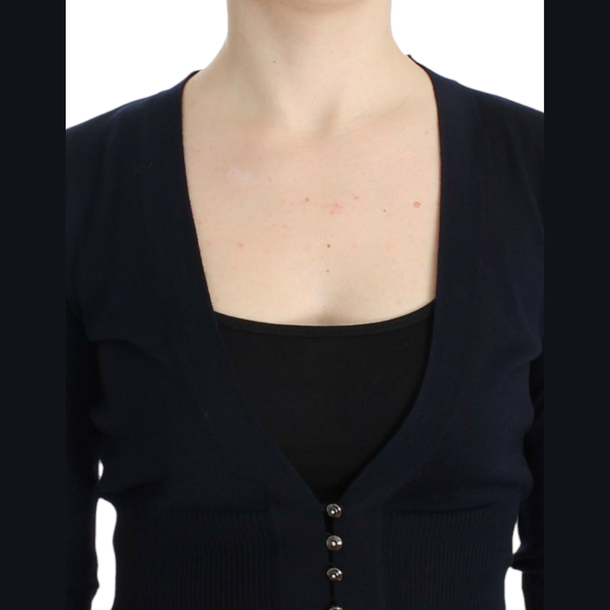 Cavalli Black cropped wool cardigan Cavalli