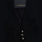 Cavalli Black cropped wool cardigan