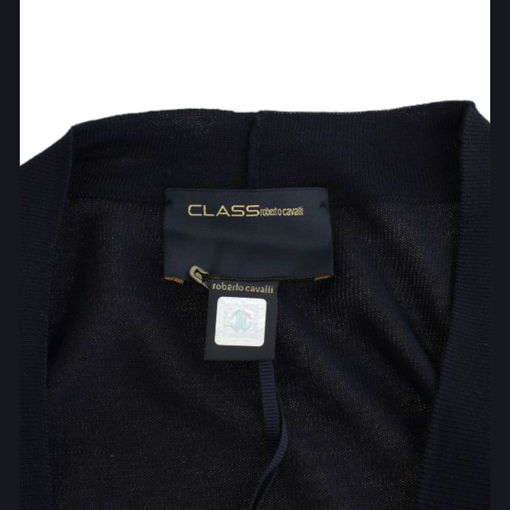 Cavalli Black cropped wool cardigan