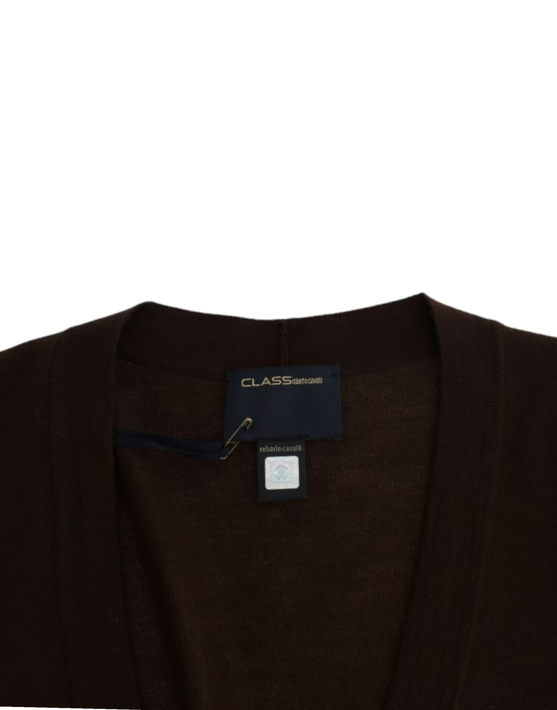 Cavalli Brown cropped wool cardigan Cavalli