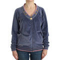 Cavalli Blue velvet zipup sweater