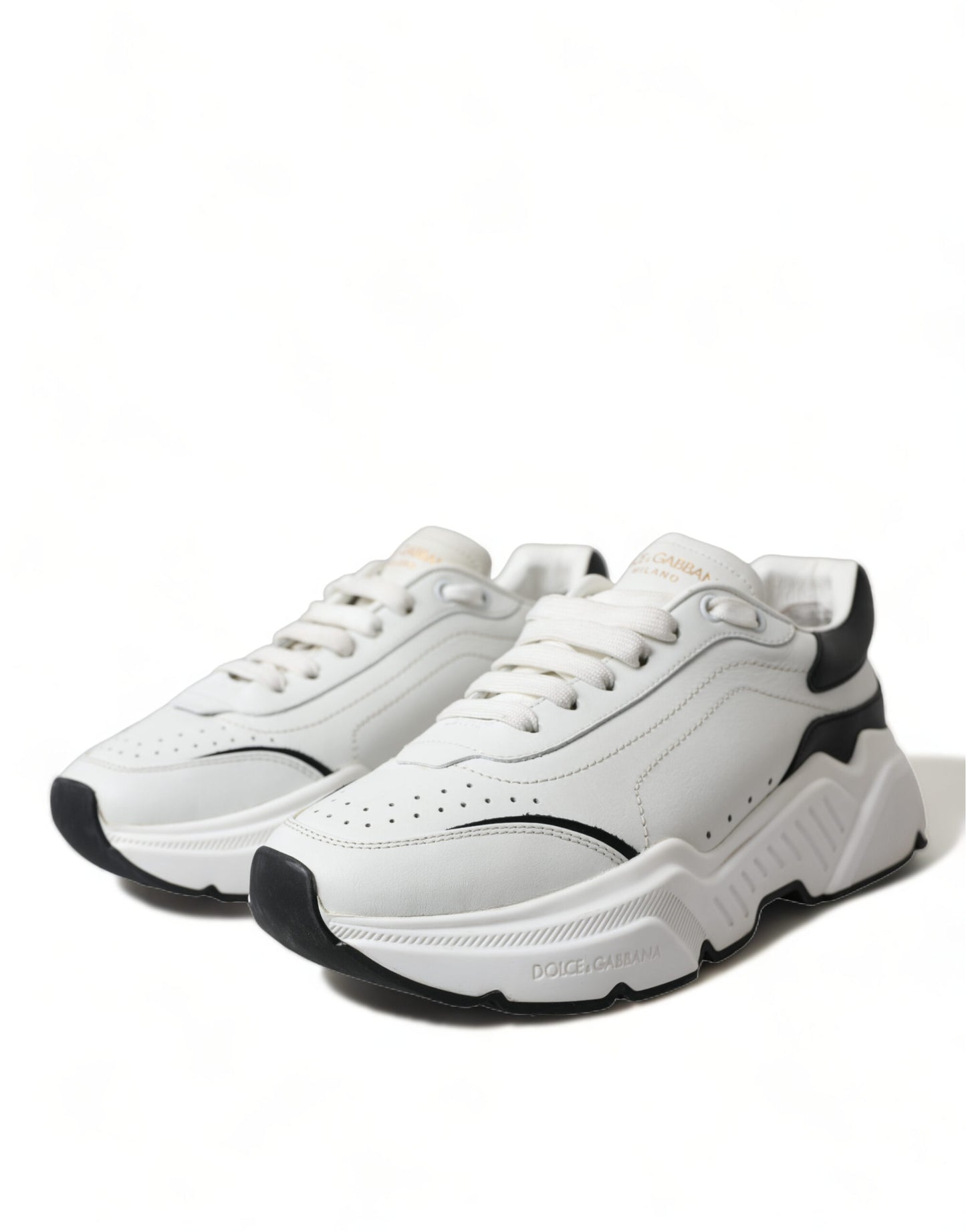 Dolce & Gabbana White Black Low Top Daymaster Sneakers Shoes Dolce & Gabbana