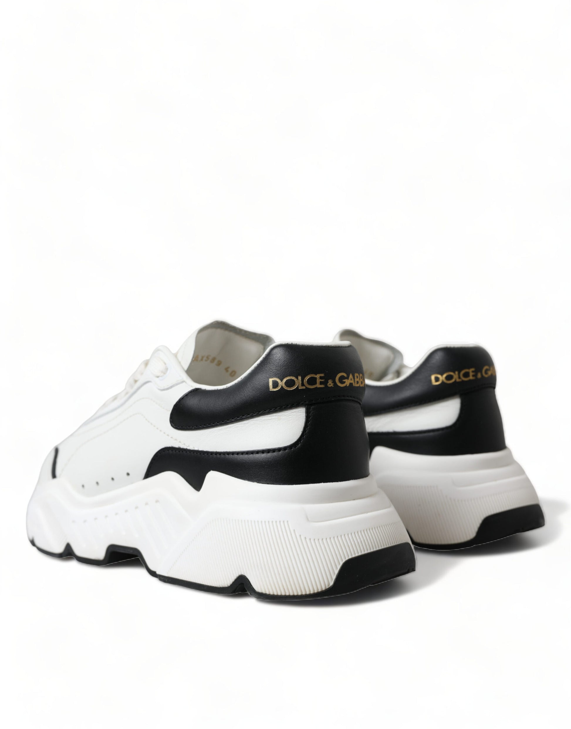 Dolce & Gabbana White Black Low Top Daymaster Sneakers Shoes Dolce & Gabbana