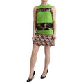 Dolce & Gabbana Apple Green Sleeveless Panelled Shift Dress
