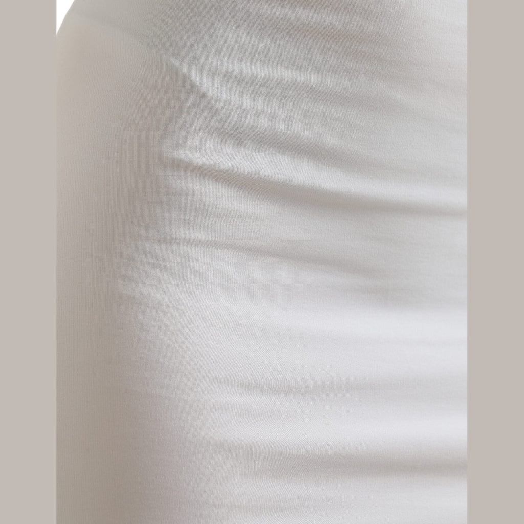 Dolce & Gabbana White Viscose High Waist Pencil Cut Mini Skirt