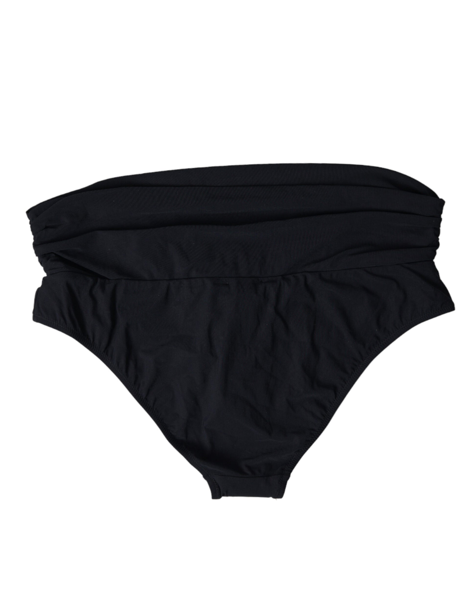 Dolce & Gabbana Black Nylon Stretch Swimwear Slip Bottom Bikini Dolce & Gabbana