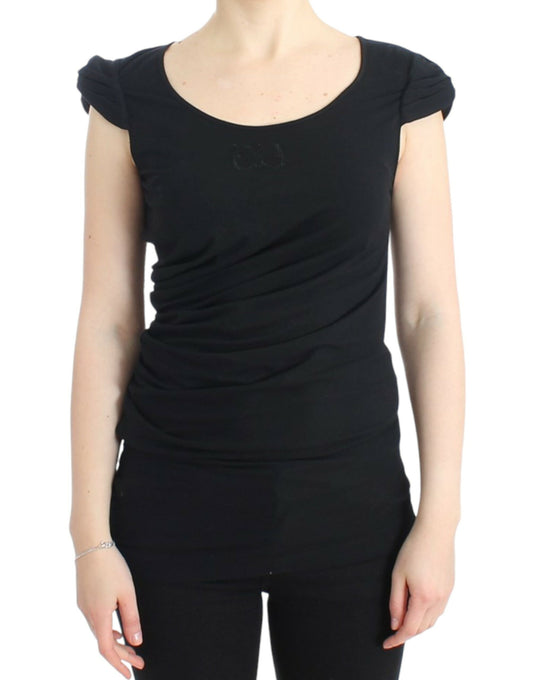 Cavalli Black Cotton Top Cavalli