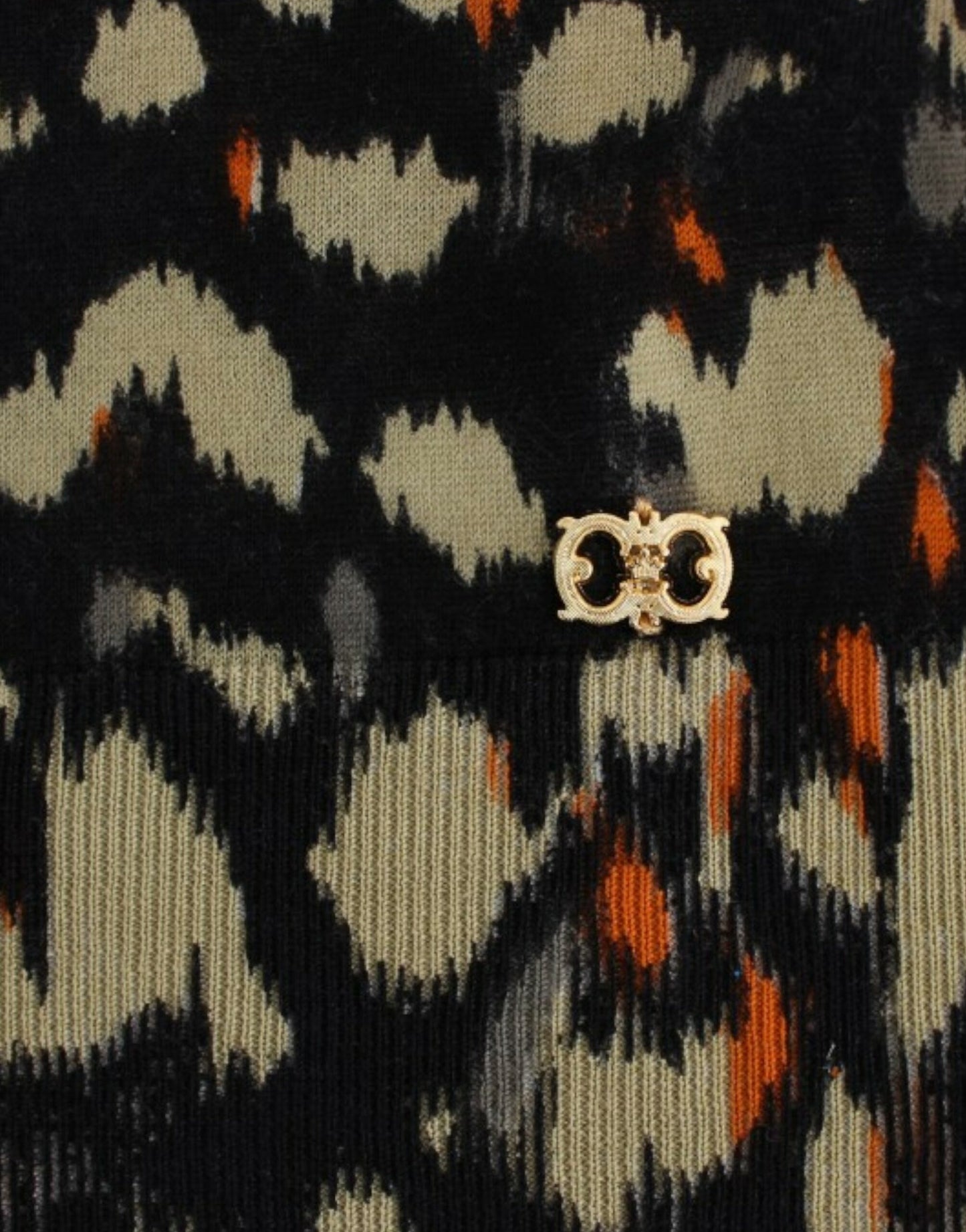 Cavalli Multicolor v-neck wool jumper Cavalli