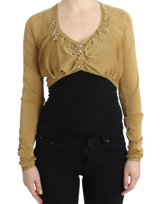 Cavalli Gold embellished gold shrug Cavalli