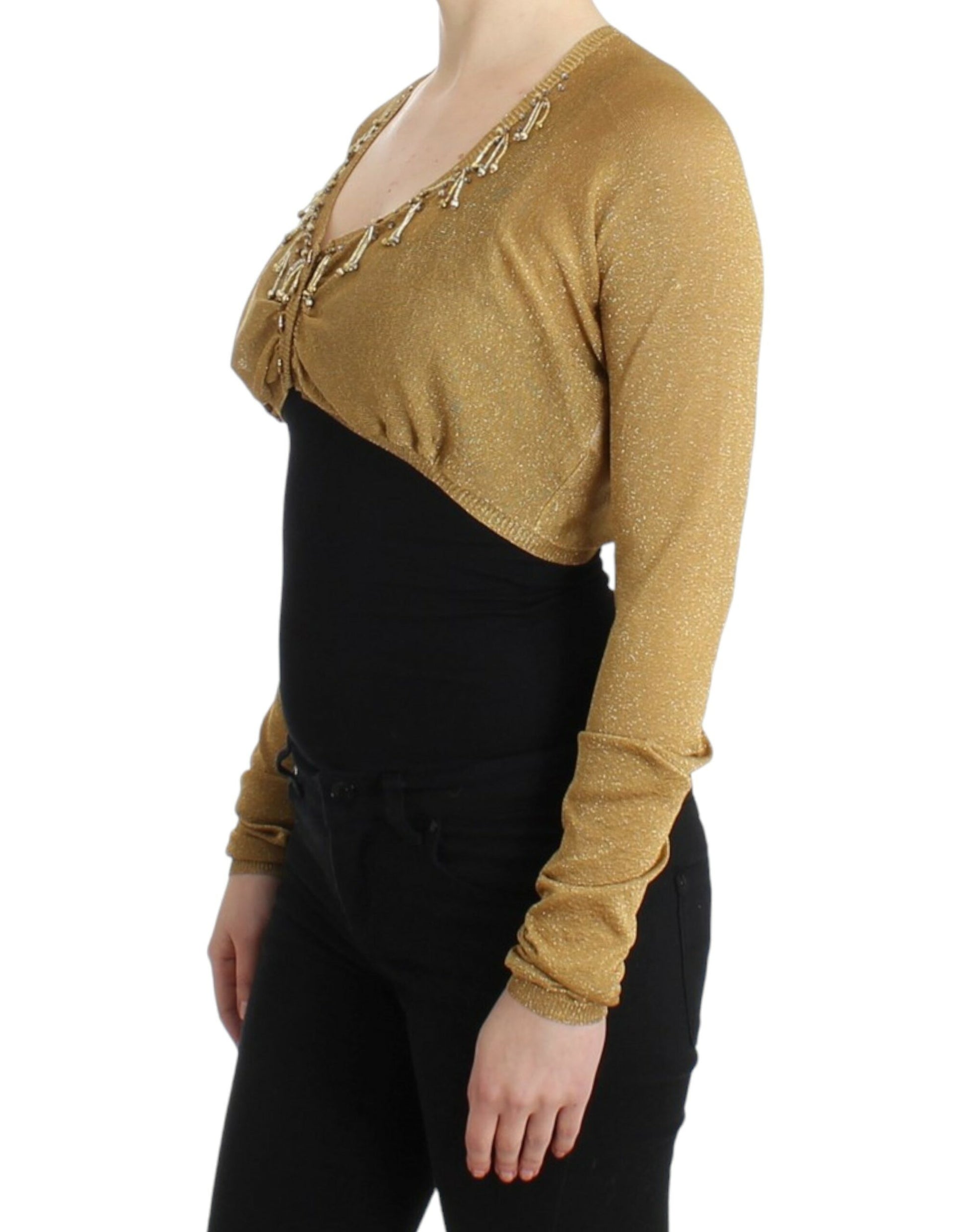 Cavalli Gold embellished gold shrug Cavalli