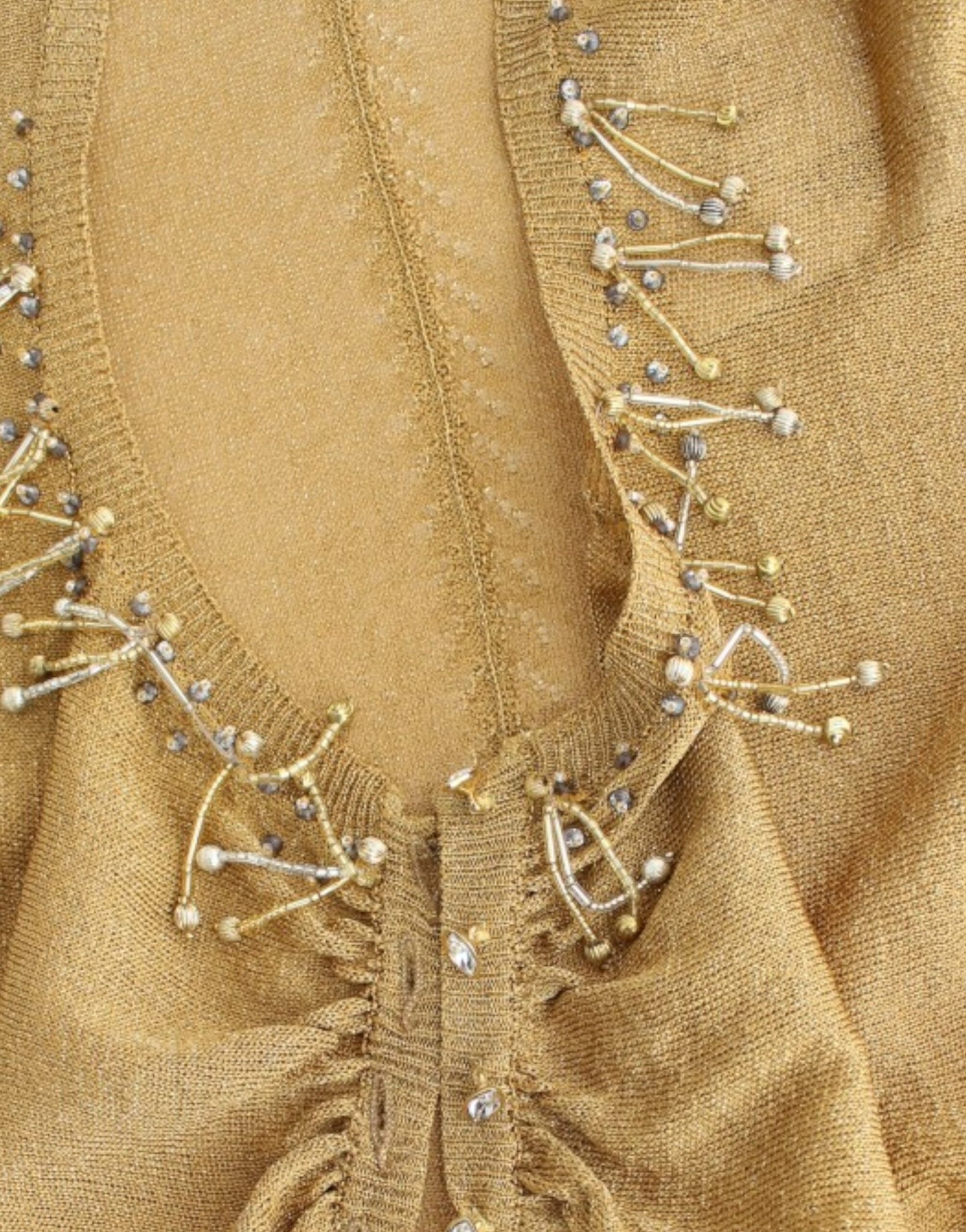 Cavalli Gold embellished gold shrug Cavalli