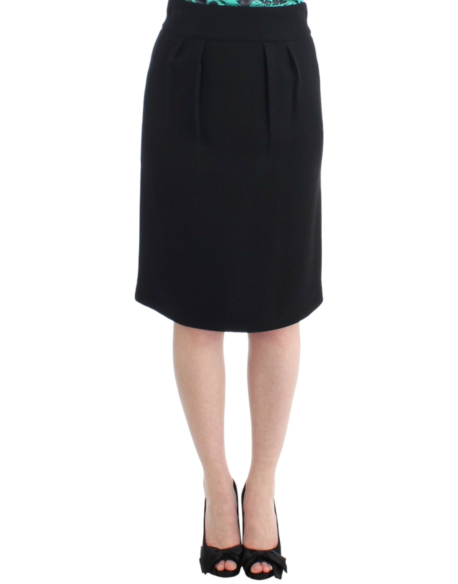 Cavalli Black wool pencil skirt Cavalli
