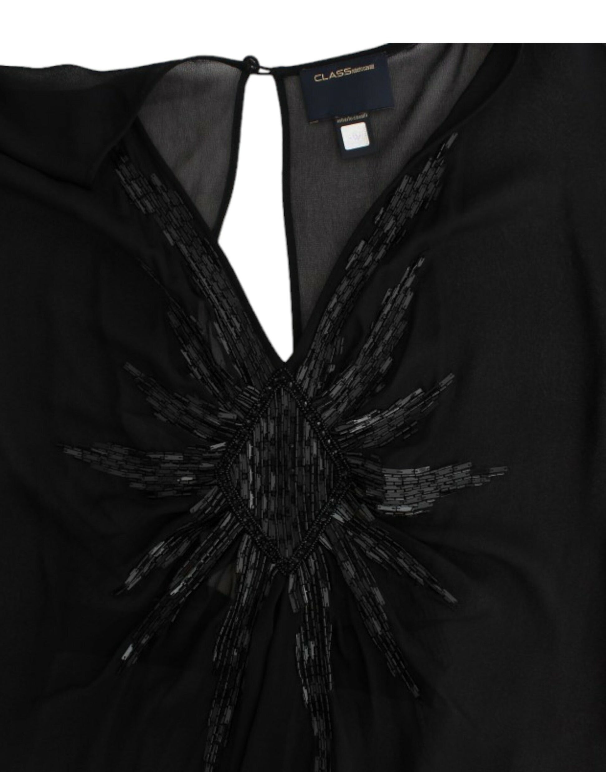 Cavalli Black long sleeve silk dress Cavalli