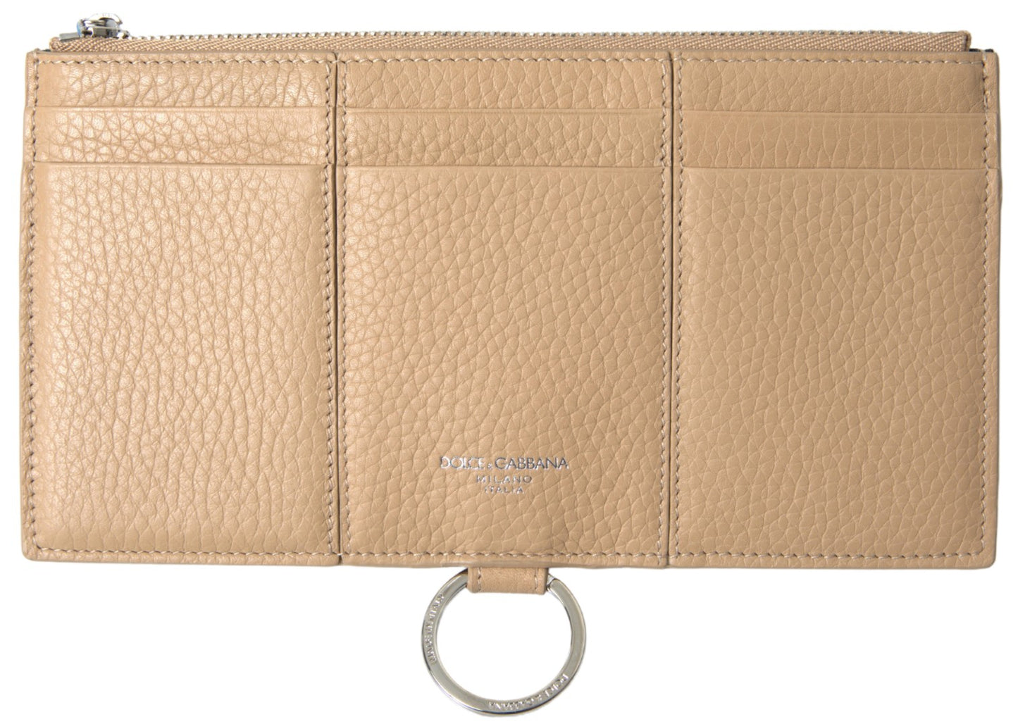 Dolce & Gabbana Beige Leather Shoulder Cardholder Shoulder Strap Wallet Dolce & Gabbana