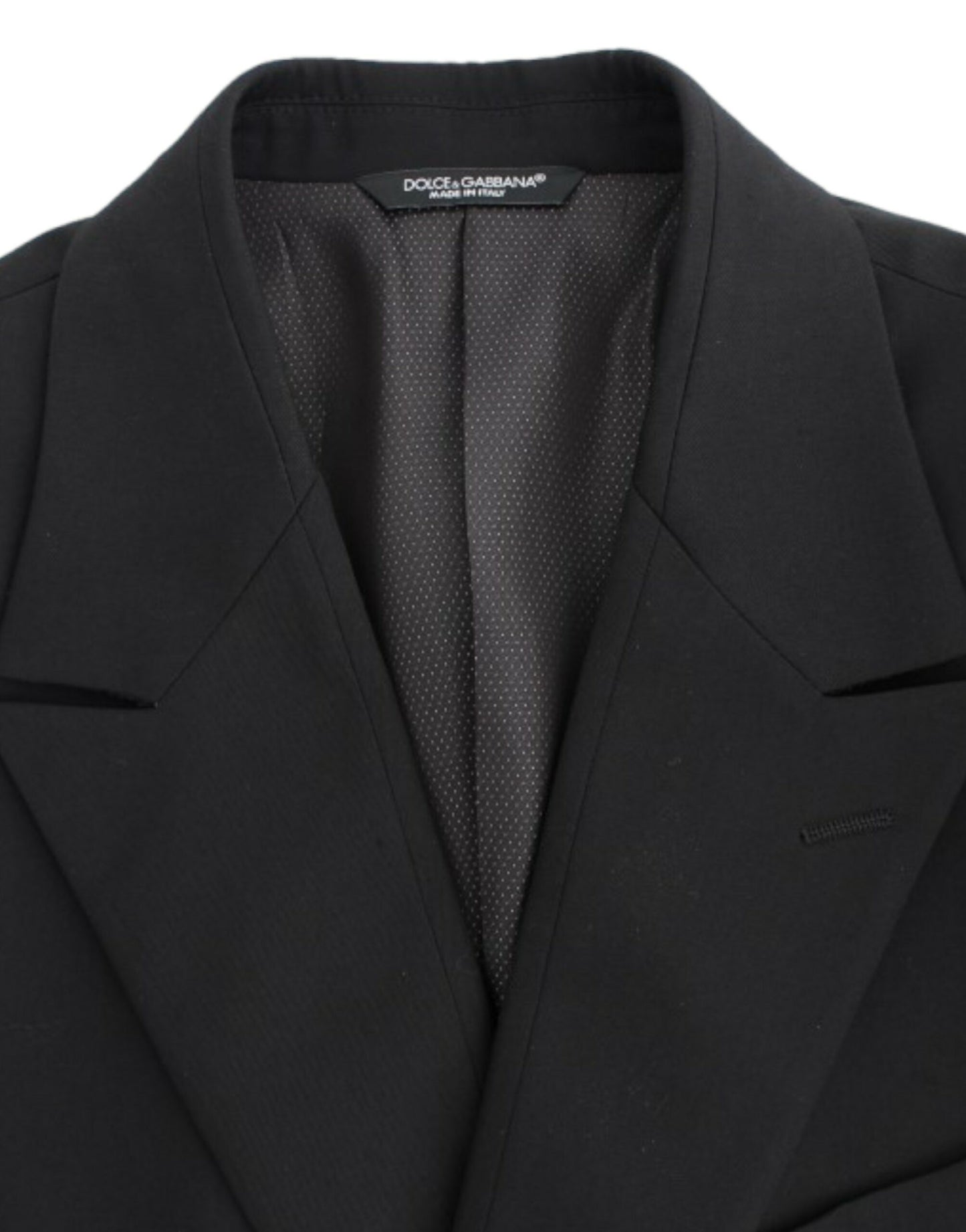 Dolce & Gabbana Black wool slim fit blazer Dolce & Gabbana