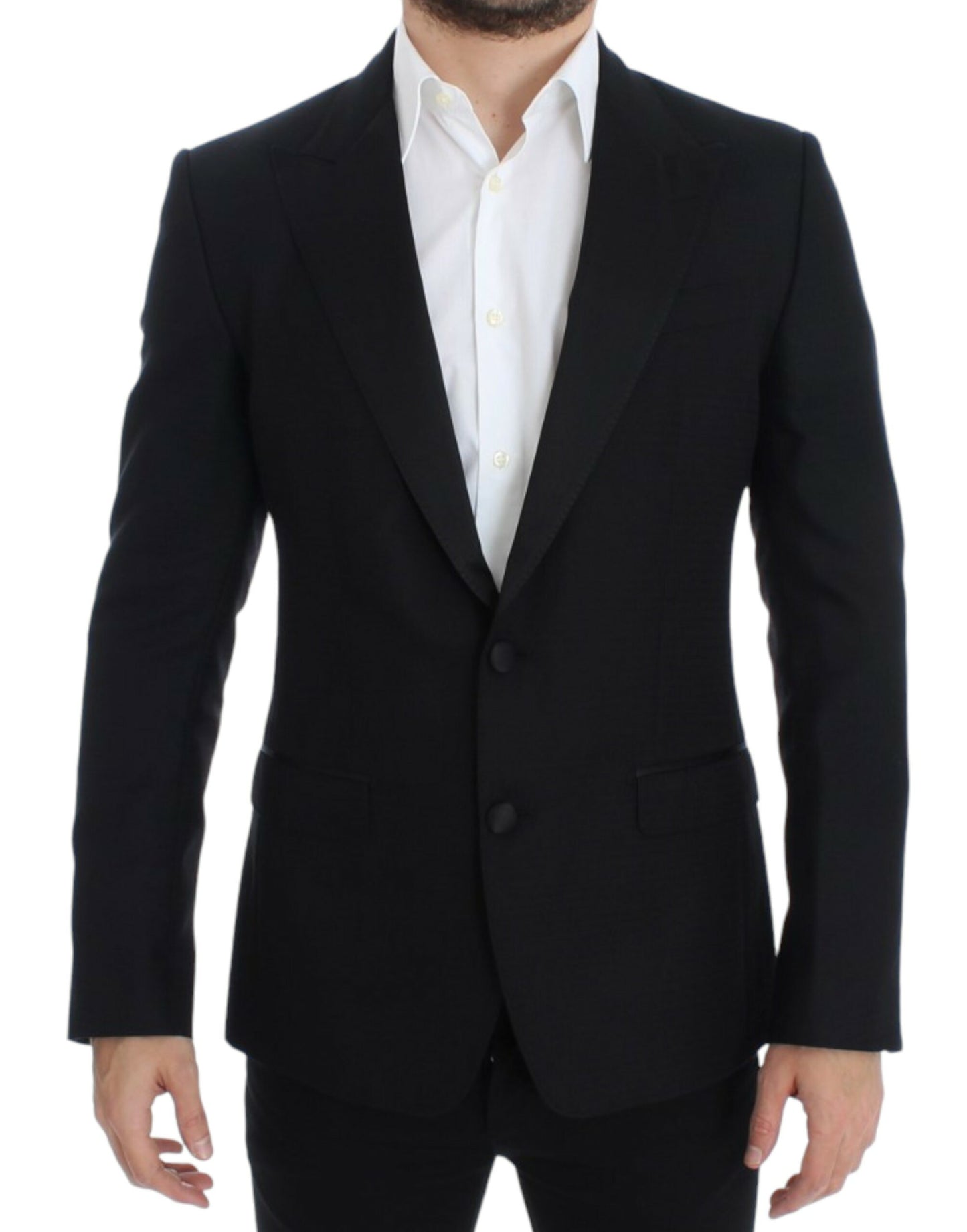 Dolce & Gabbana Black wool silk SICILIA blazer Dolce & Gabbana
