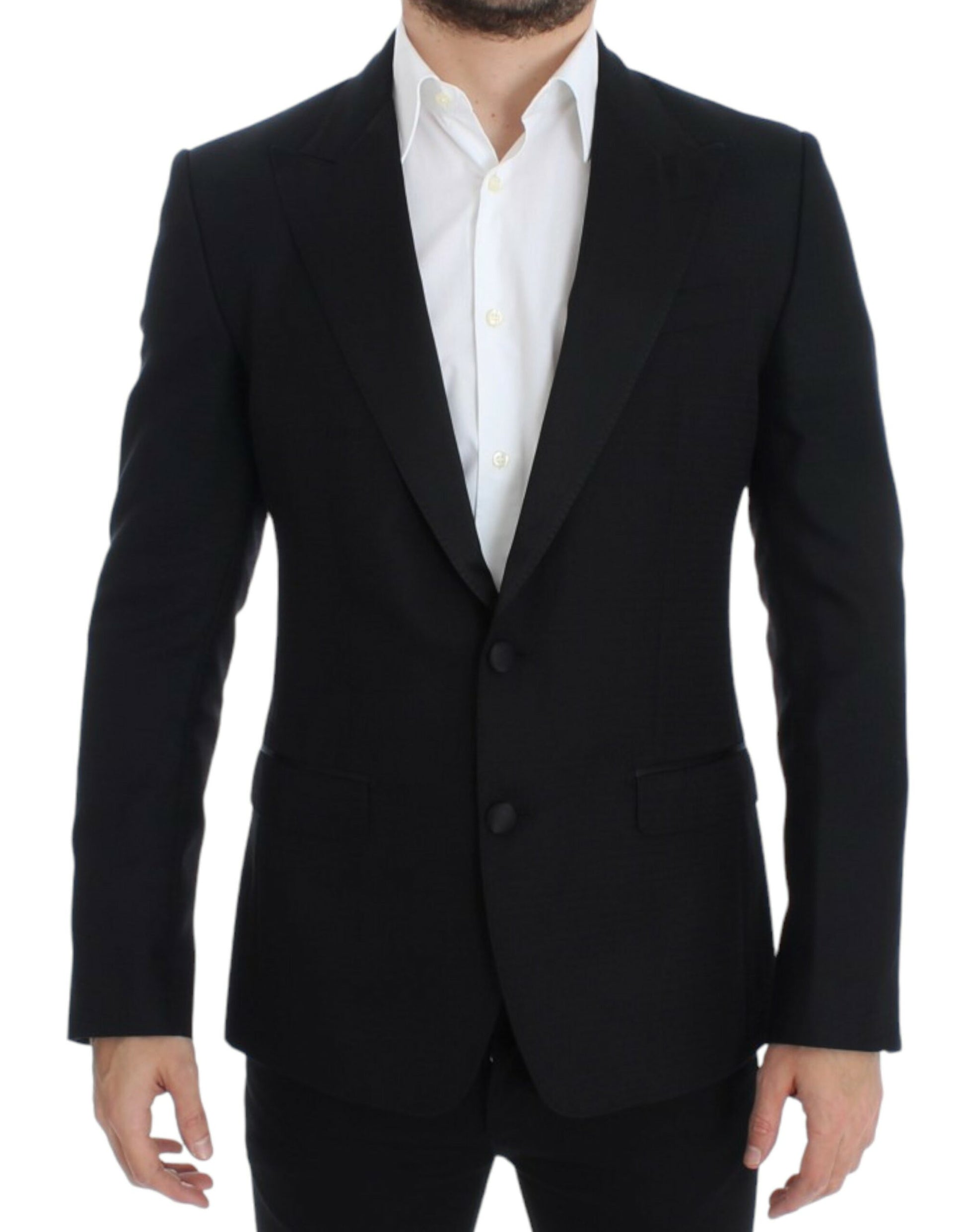 Dolce & Gabbana Black wool silk SICILIA blazer Dolce & Gabbana