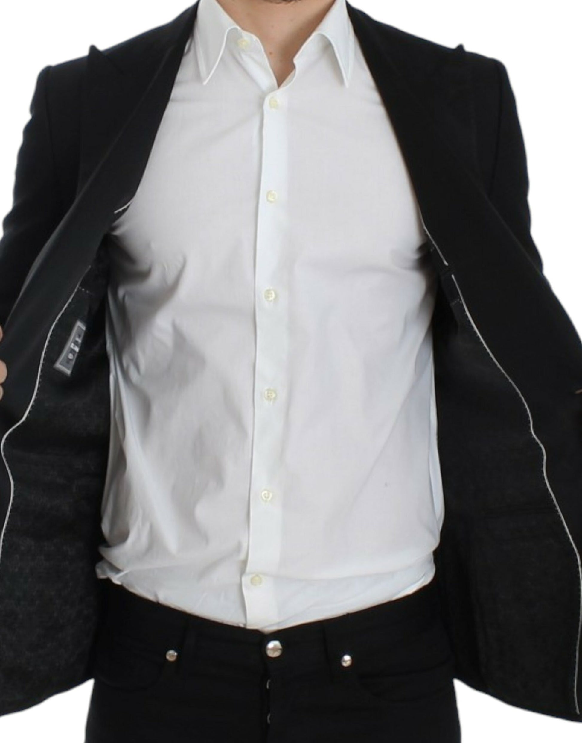 Dolce & Gabbana Black wool silk SICILIA blazer Dolce & Gabbana