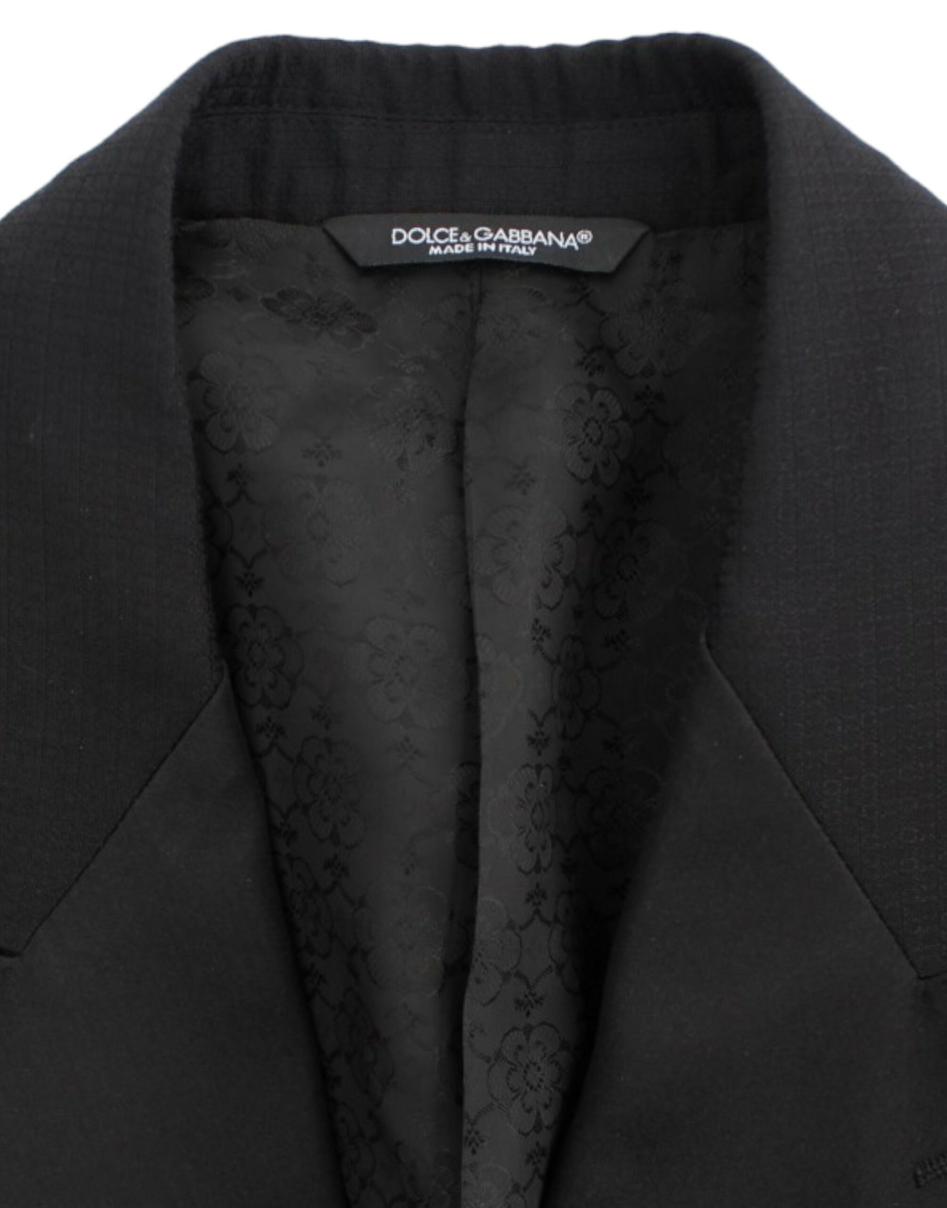 Dolce & Gabbana Black wool silk SICILIA blazer Dolce & Gabbana