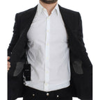 Dolce & Gabbana Black silk slim fit blazer