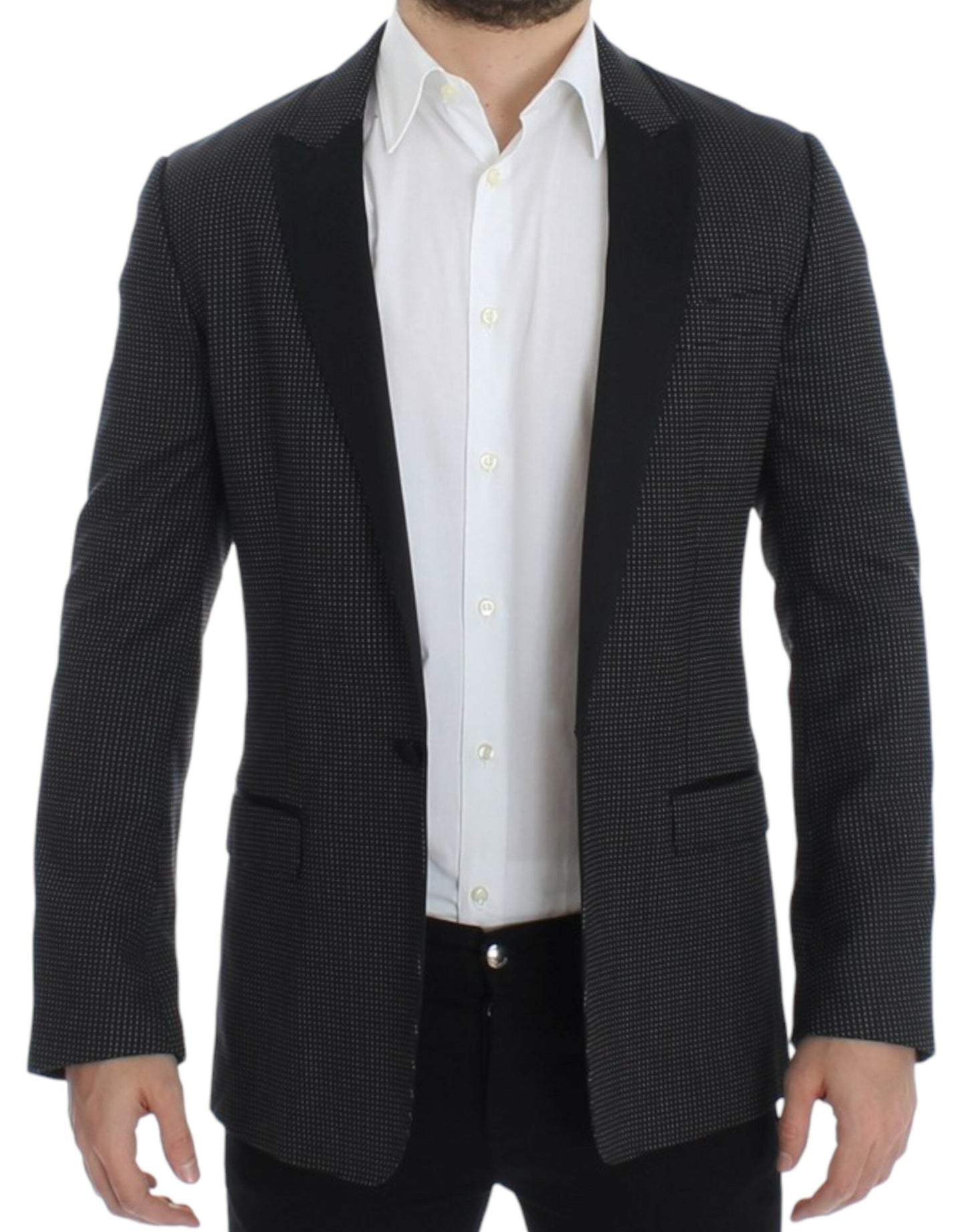 Dolce & Gabbana Black wool slim MARTINI blazer Dolce & Gabbana