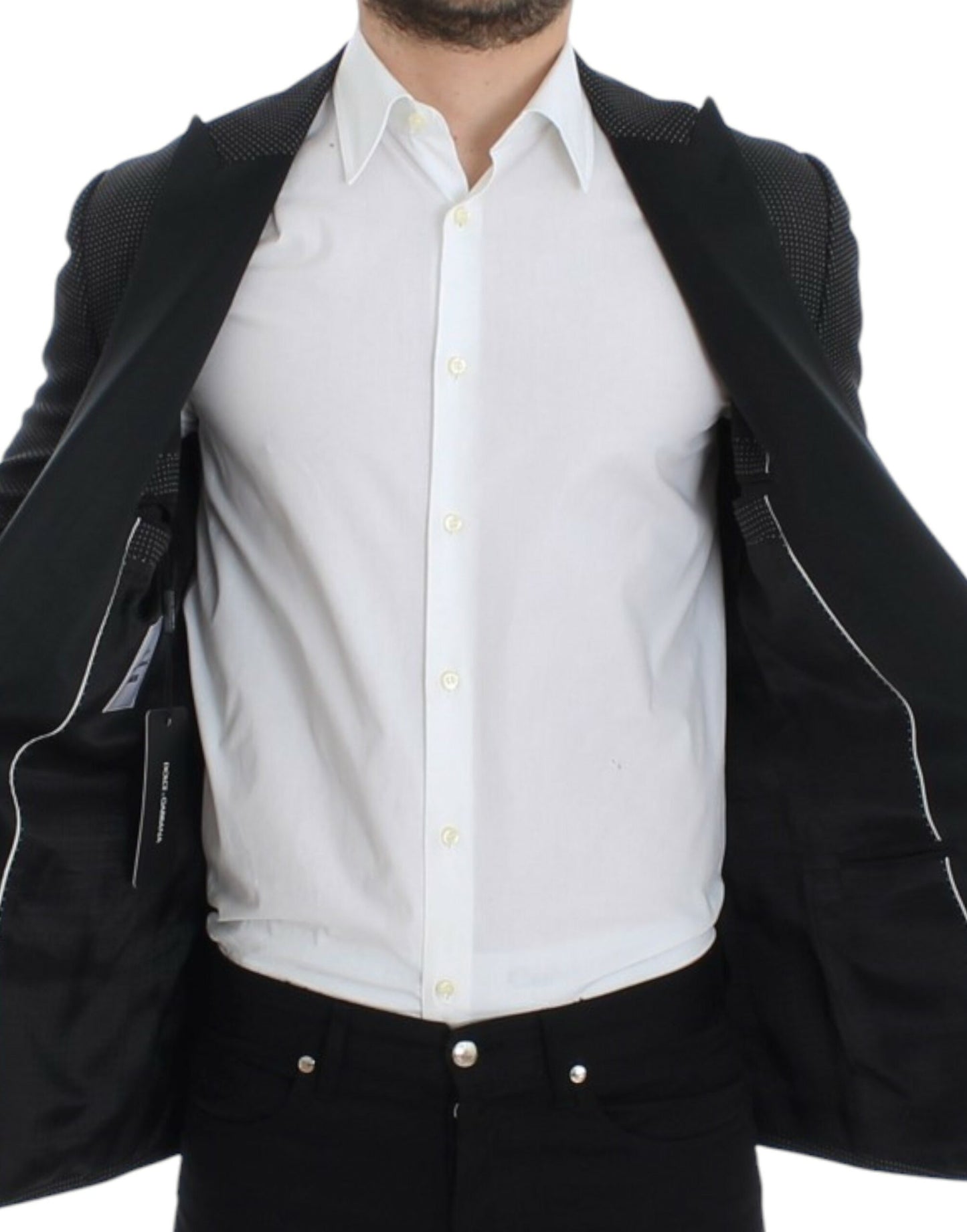 Dolce & Gabbana Black wool slim MARTINI blazer Dolce & Gabbana