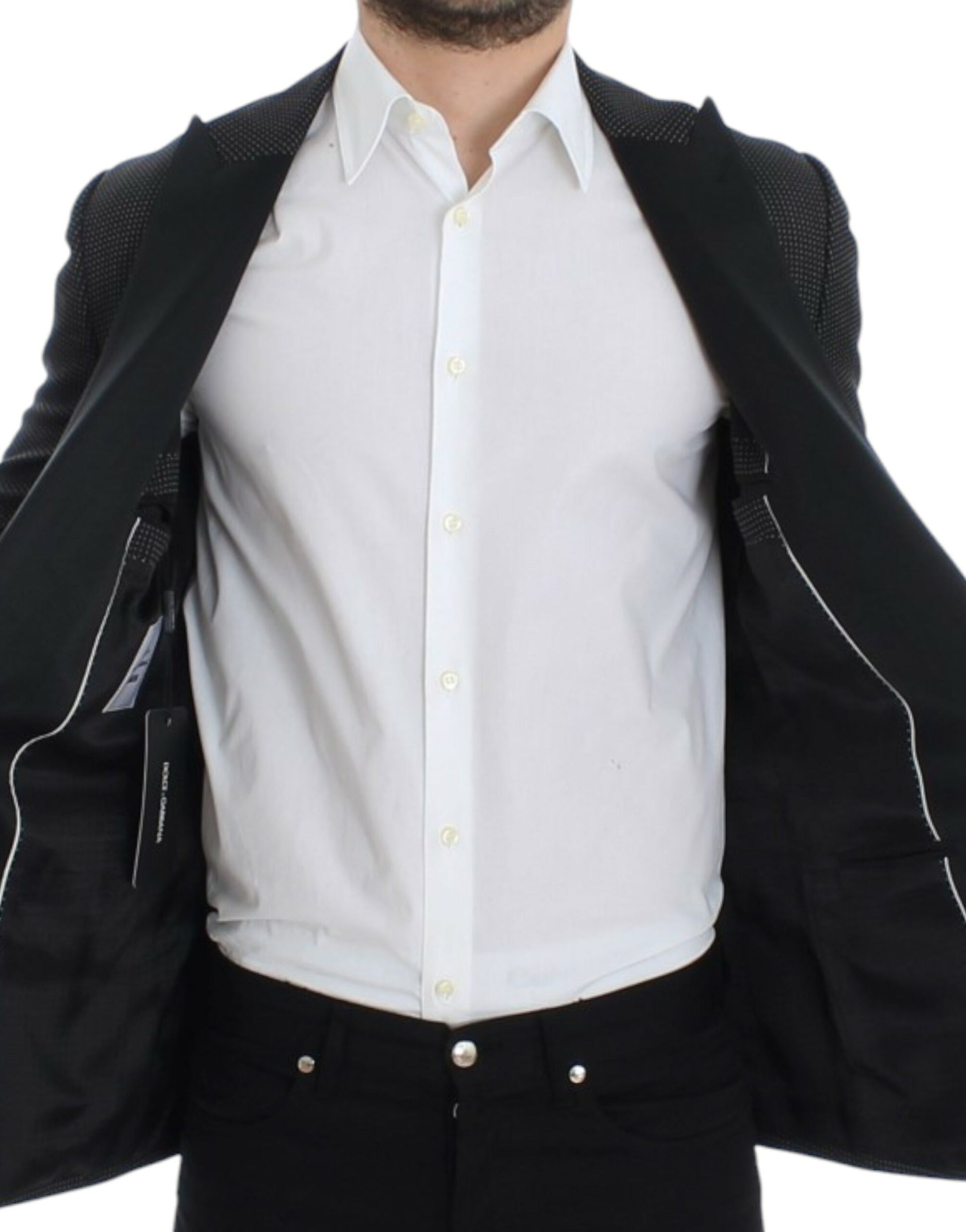 Dolce & Gabbana Black wool slim MARTINI blazer Dolce & Gabbana