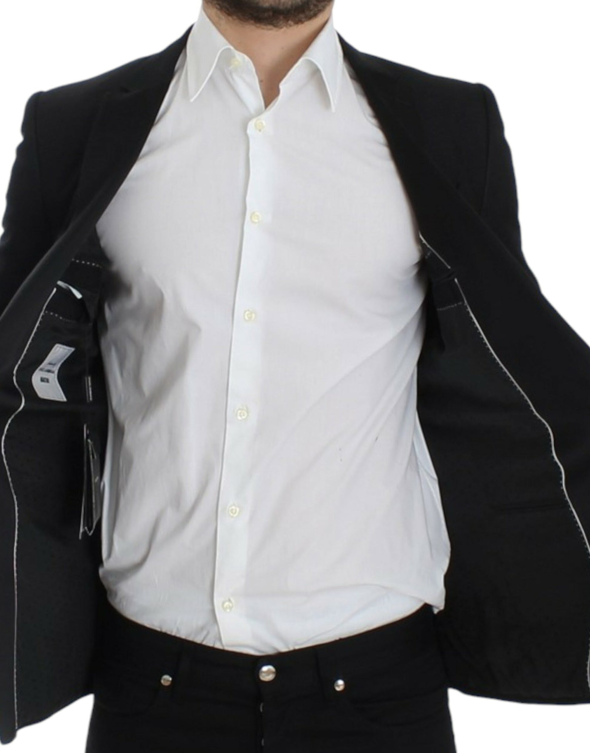 Dolce & Gabbana Black wool MARTINI slim blazer Dolce & Gabbana