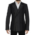 Dolce & Gabbana Gray striped wool stretch blazer