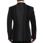 Dolce & Gabbana Gray striped wool stretch blazer