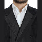 Dolce & Gabbana Gray striped wool stretch blazer