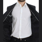 Dolce & Gabbana Gray striped wool stretch blazer