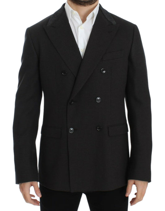 Dolce & Gabbana Brown wool slim fit blazer Dolce & Gabbana