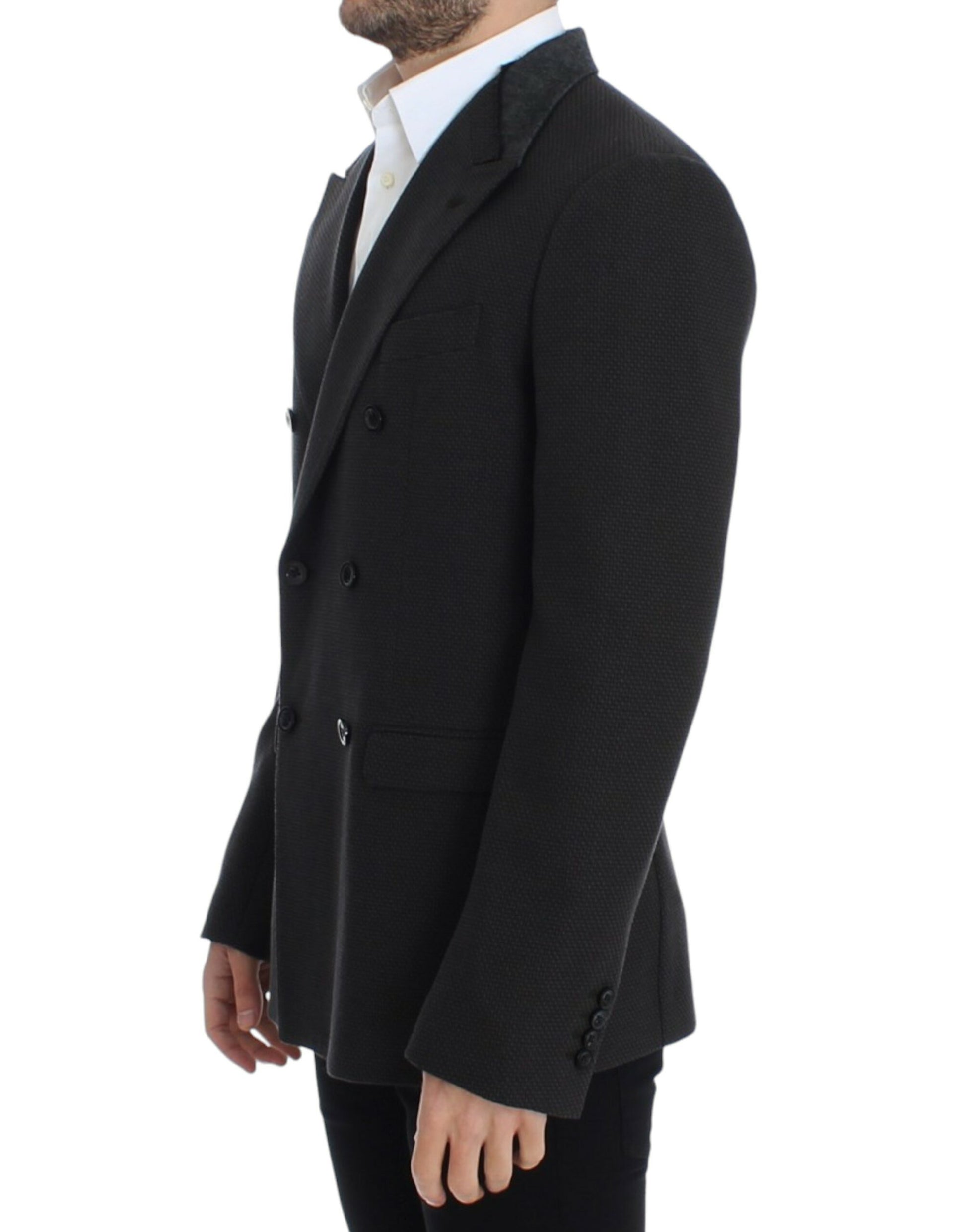 Dolce & Gabbana Brown wool slim fit blazer Dolce & Gabbana