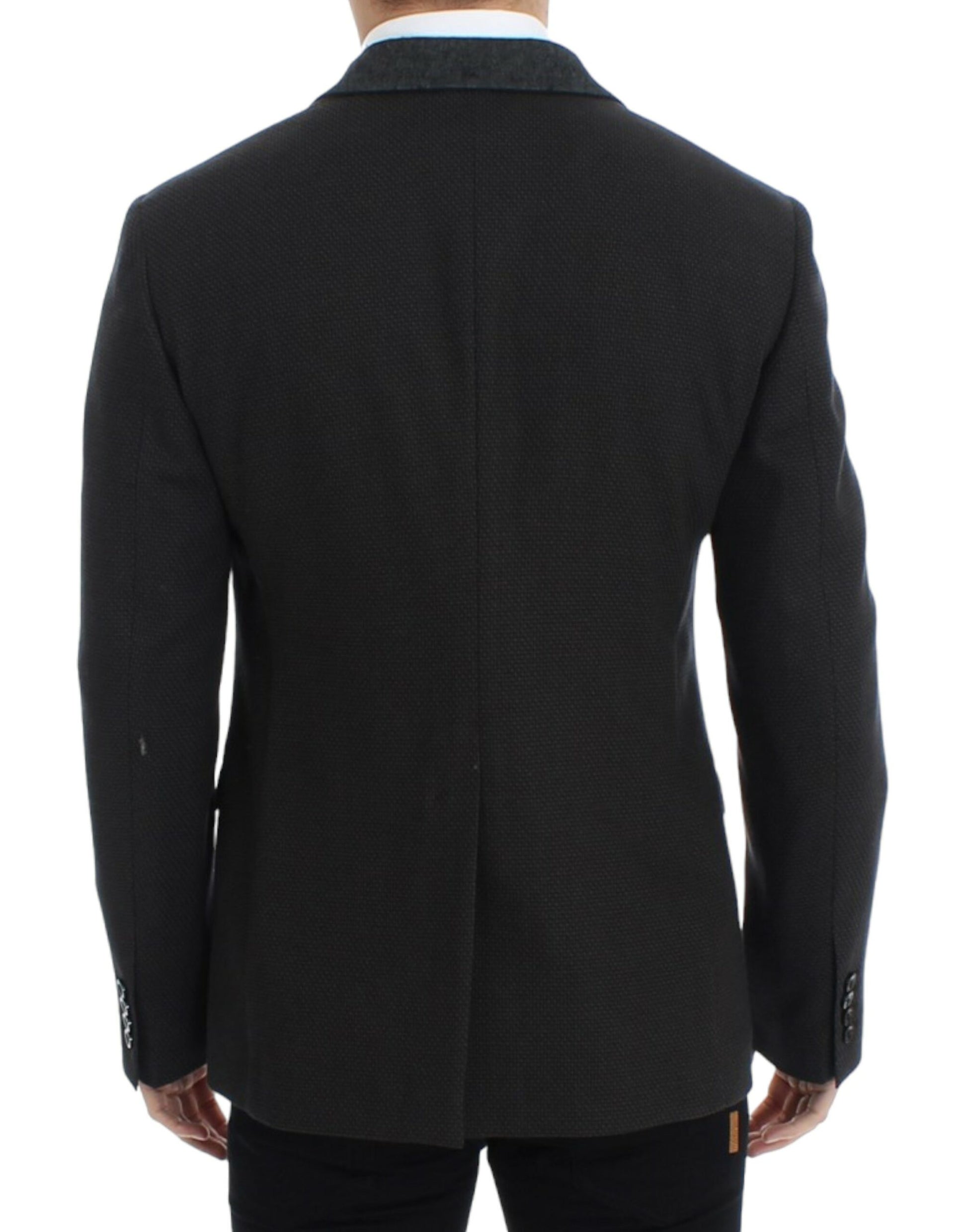 Dolce & Gabbana Brown wool slim fit blazer Dolce & Gabbana