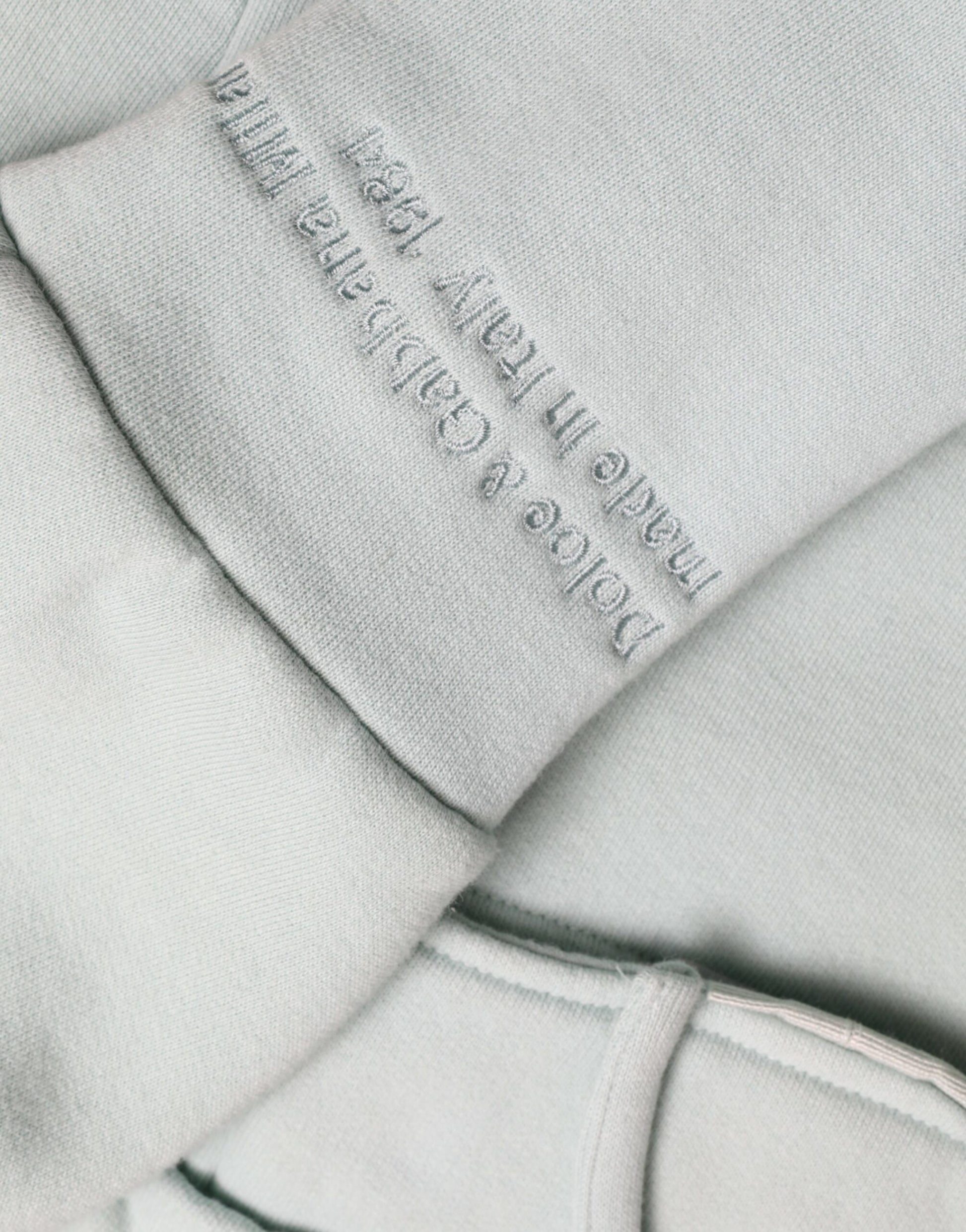Dolce & Gabbana Mint Green Cotton Pockets Pullover Sweater Dolce & Gabbana