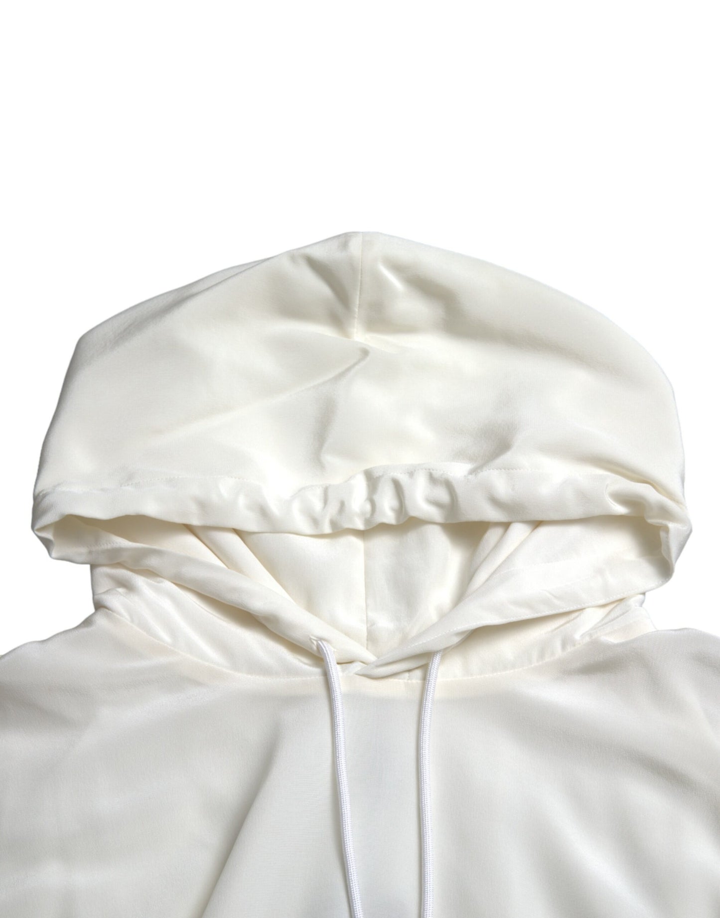 Dolce & Gabbana White Floral Print Hooded Pullover Sweater Dolce & Gabbana