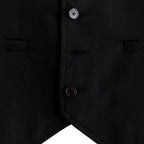 Costume National Black striped cotton casual vest