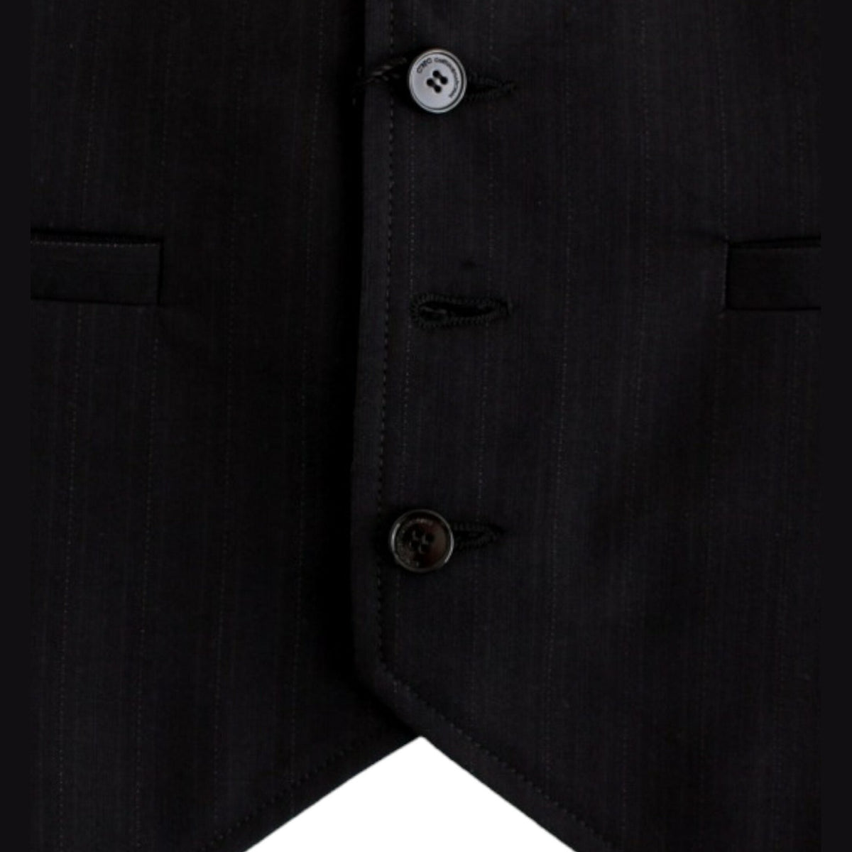 Costume National Black striped cotton casual vest