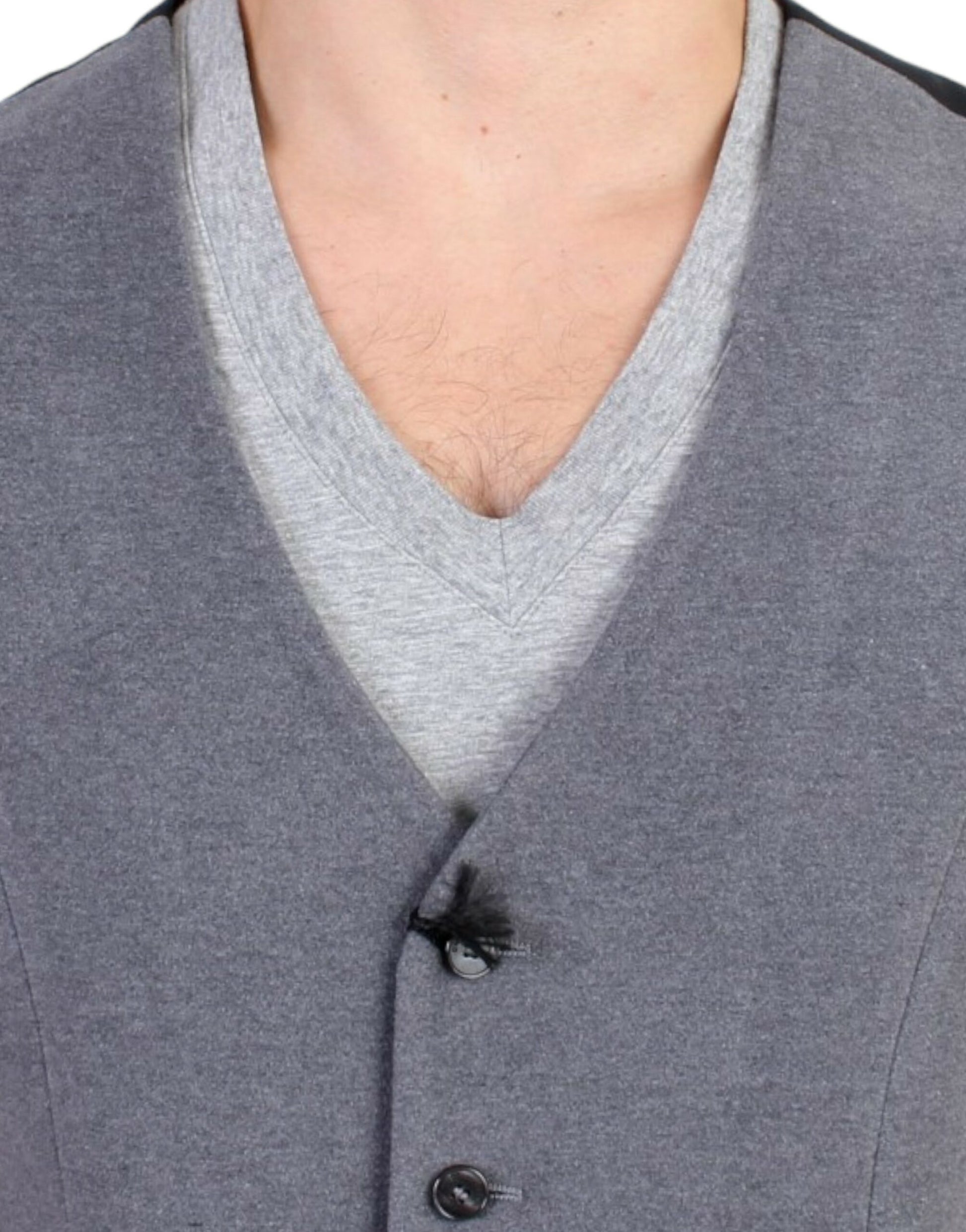 Costume National Gray cotton blend casual vest Costume National