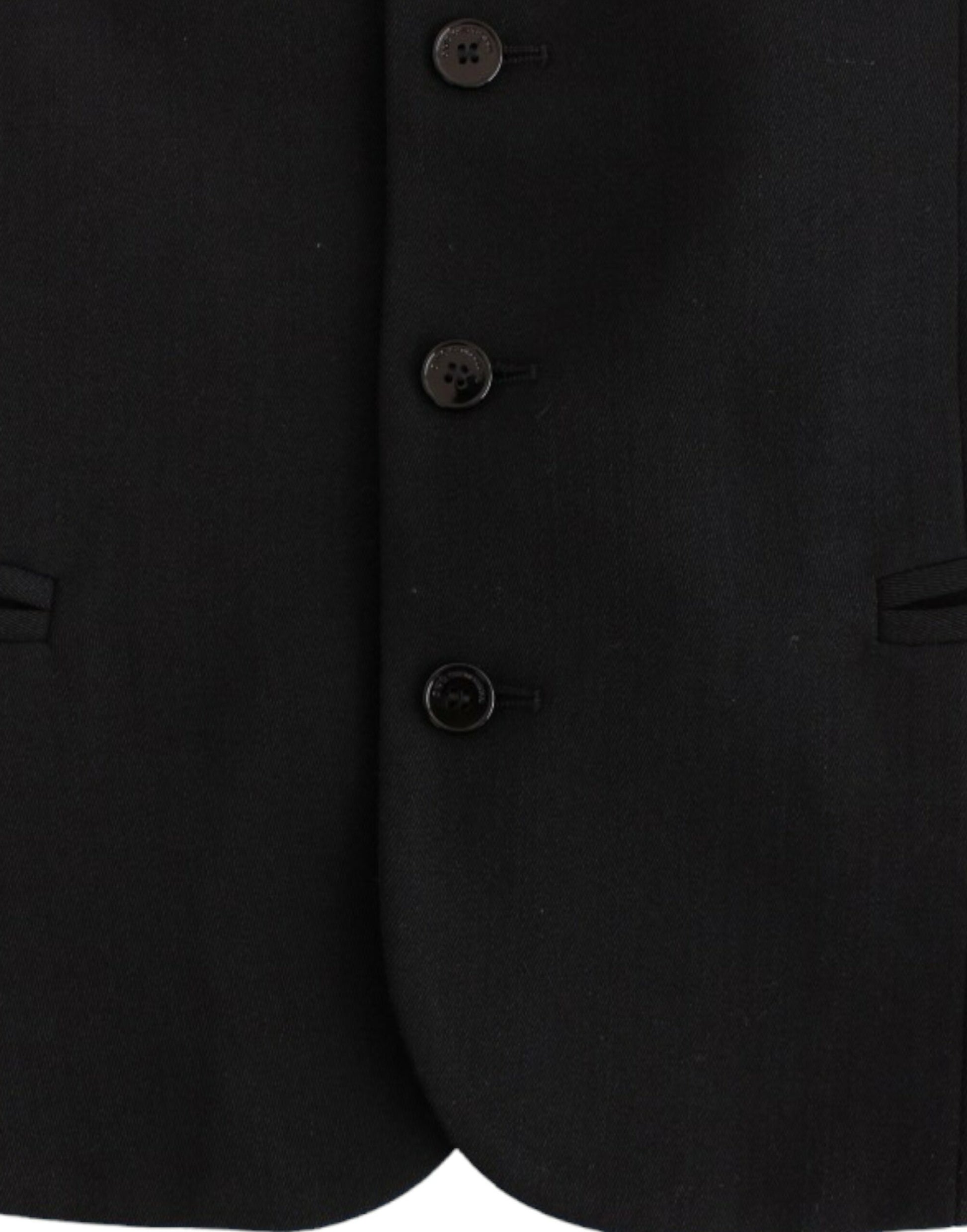 Costume National Black wool blend casual vest Costume National