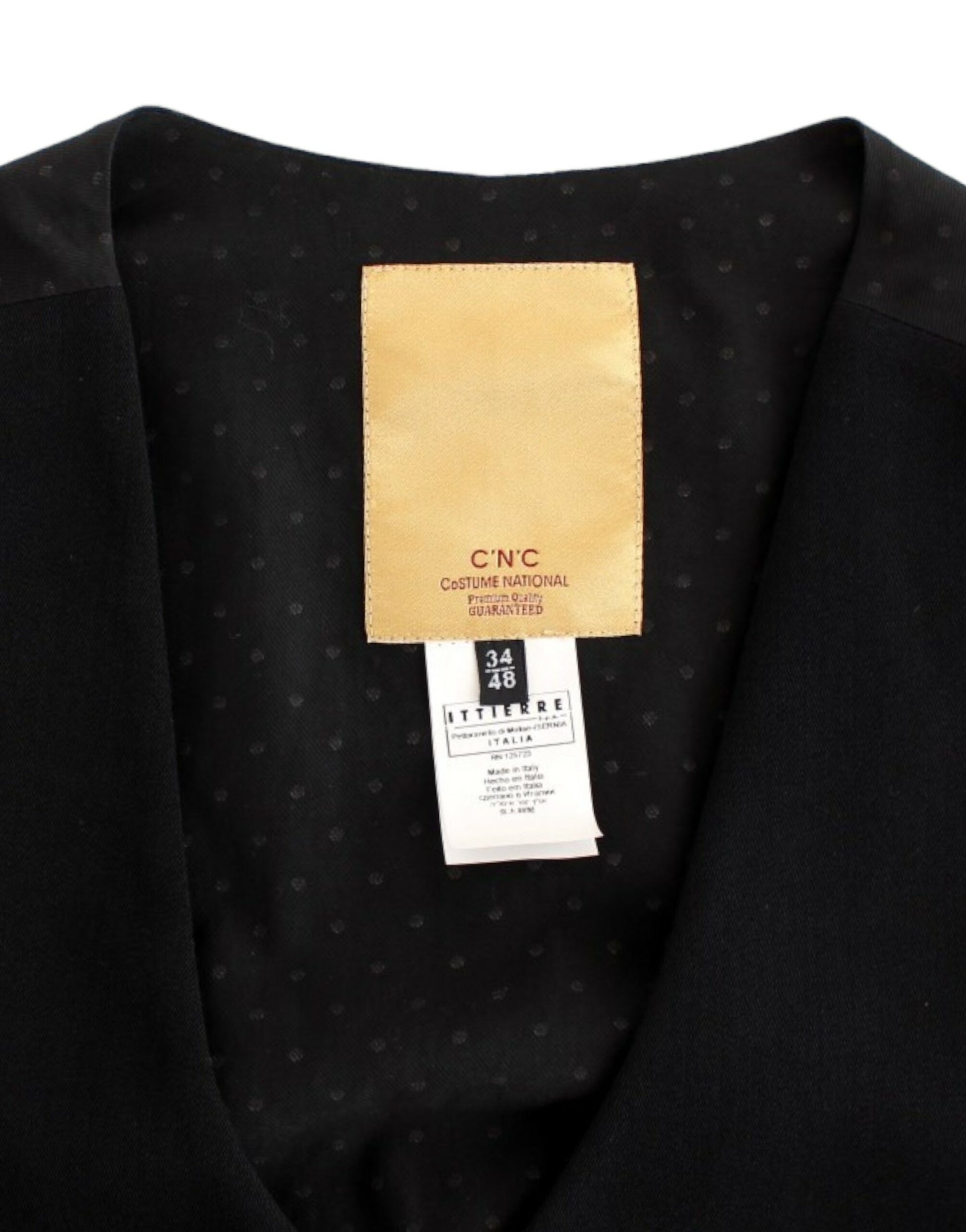 Costume National Black wool blend casual vest Costume National