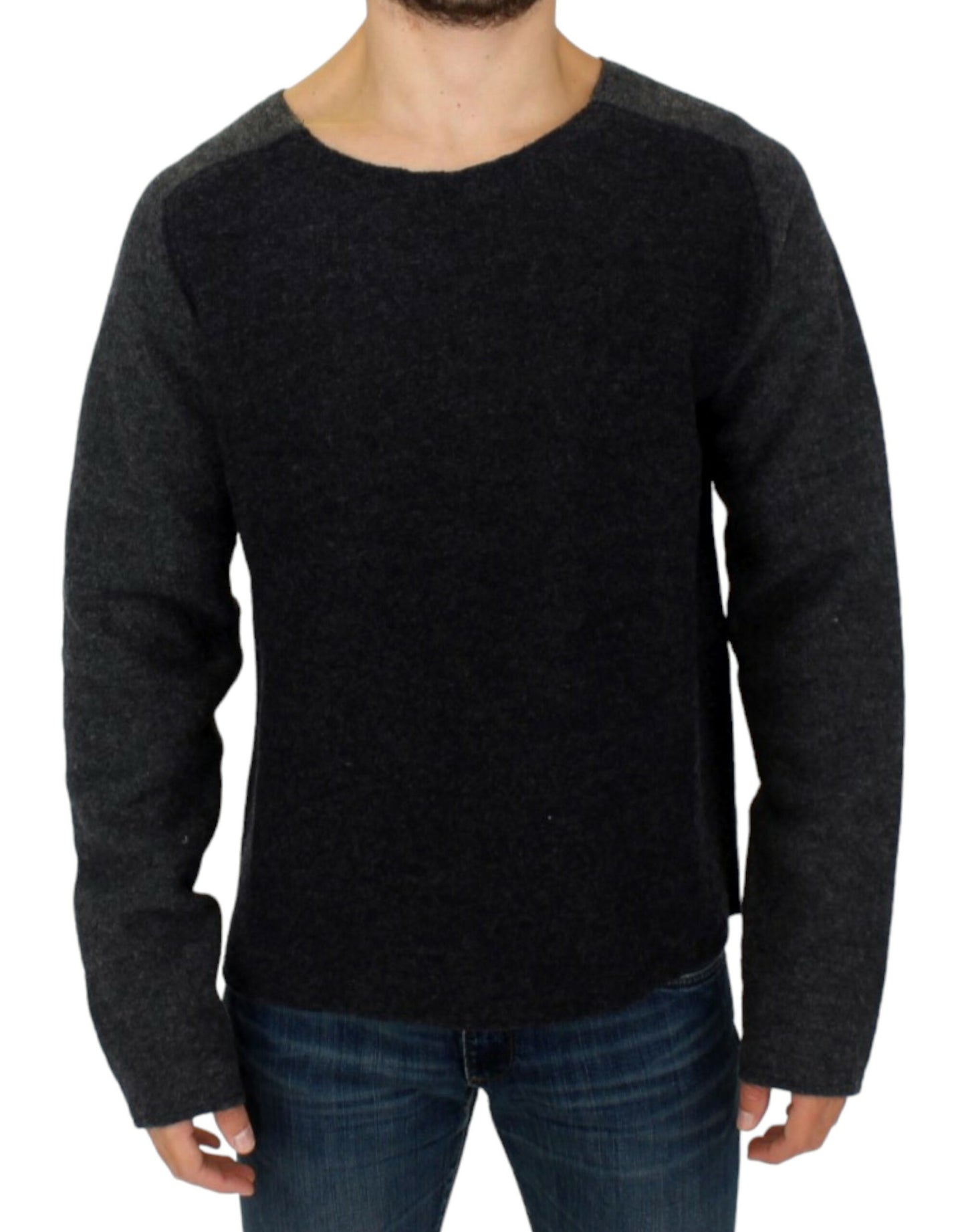 Costume National Gray wool crewneck sweater Costume National