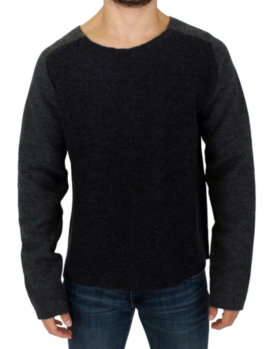 Costume National Gray wool crewneck sweater Costume National